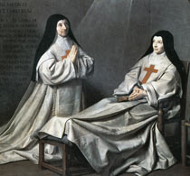Шампень Аббатиса, мать Катрин Аньес Арно, и сестра Катрин де Сент-Сюзан