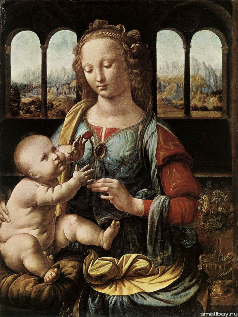 Леонардо да Винчи Мадонна с гвоздикой