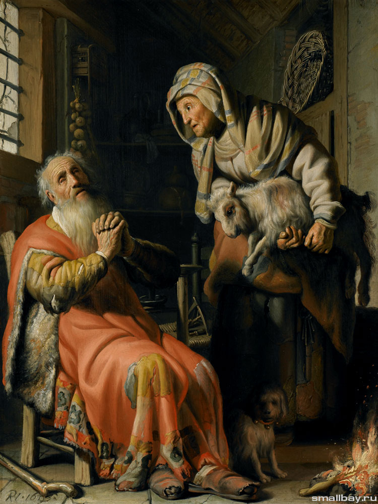 Рембрандт Товит, подозревающий жену в воровстве