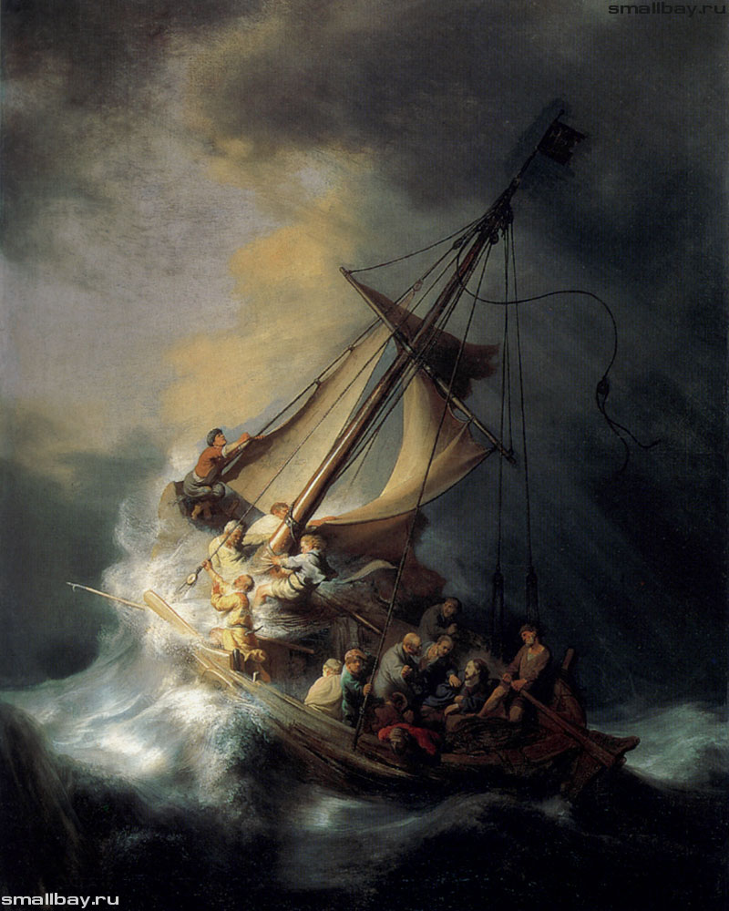 Рембрандт Челн Христа во время бури